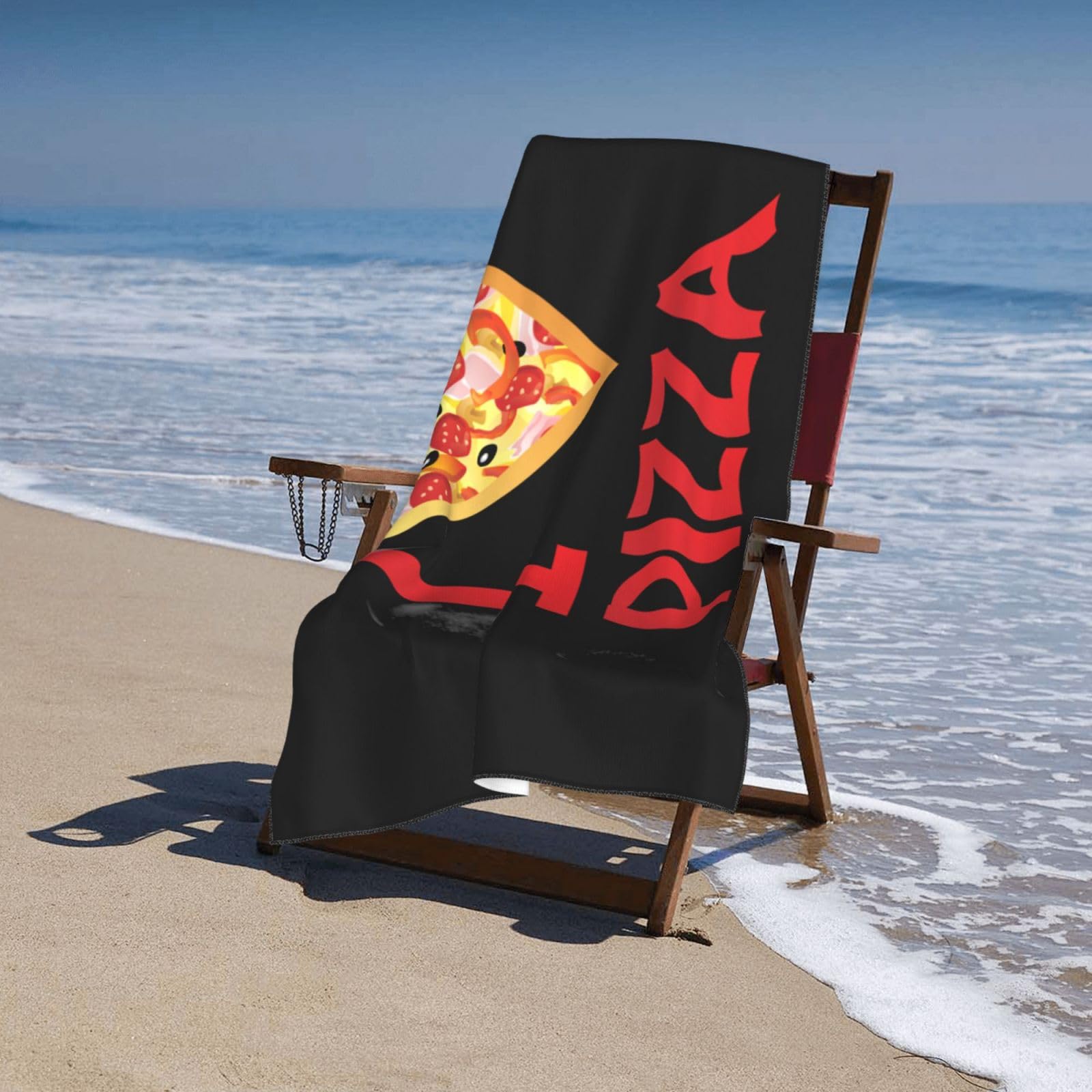 Amazon｜バスタオル ピザ I Love Pizza アニメ タオル フェイスタオル
